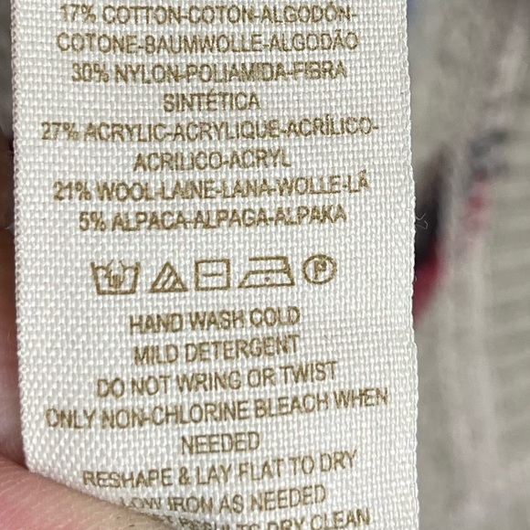 Free People Beach Roadtrip Striped Hi-Low Sweater Tan Size Small - Picture 7 of 8